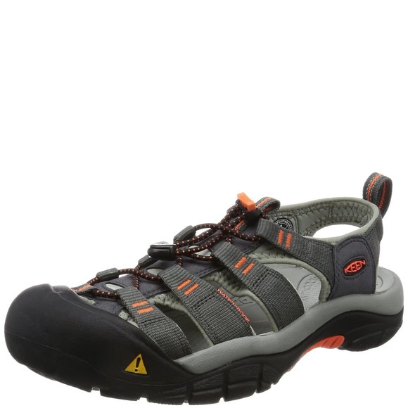 KEEN MEN'S NEWPORT H2 CLOSED TOE WATER SANDALS, MAGNET/NASTURTIUM, 11.5 - Picture 2 of 6